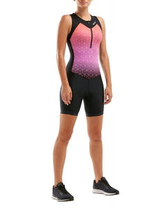 2XU Trisuit Active - Mujer - Triatlon Mexico - Front - PinkBlack