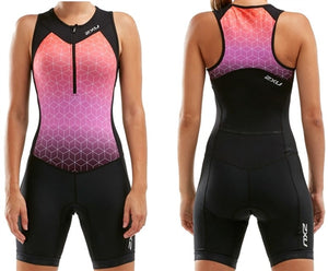 2XU Trisuit Active - Mujer - Triatlon Mexico - FullView - PinkBlack