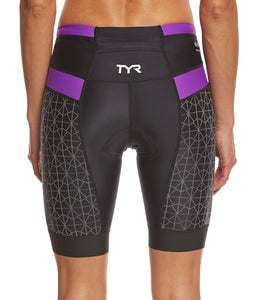 TYR Trishort Competitor Black-Purple Mujer - Triatlon Mexico - Back